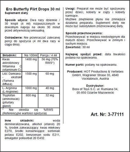 supl.diety ero butterfly flirt drops 30 ml na Arena.pl