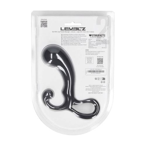 Bulb With Loop Silicone Prostate Massager - L - Black na Arena.pl