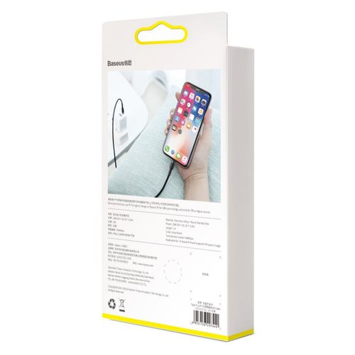 kabel usb-c do lightning pd baseus cafule, 18w, 1m (czarno-szary) na Arena.pl