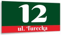 Tabliczka ADRESOWA METALOWY NUMER DOMU DUŻA ALUMINIOWA 40x20 numer dom