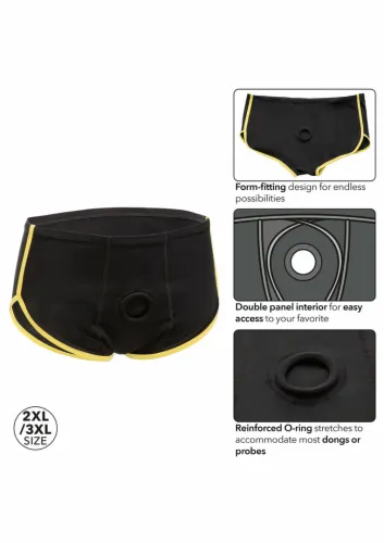 calexotics boundless brief czarno-żołte - komfortowy pas intymny m na Arena.pl