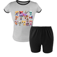 Krótka Piżama dziecięca Superkoty - Super Kitties