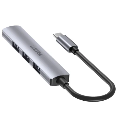 Unitek Hub USB-C 1*USB-A 5 Gbps, 3*USB-A 2.0 alu na Arena.pl