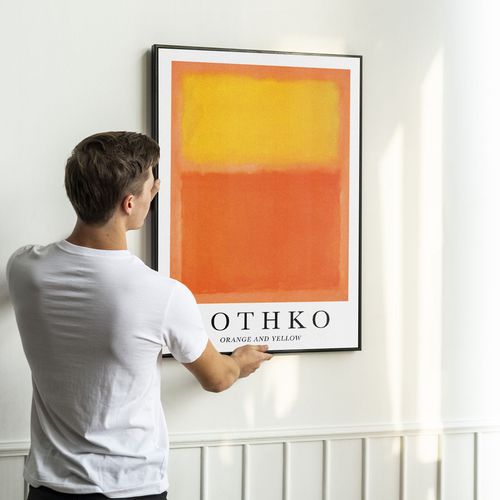 Plakat obraz Rothko orange and yellow 50x70 cm w czarnej ramie na Arena.pl