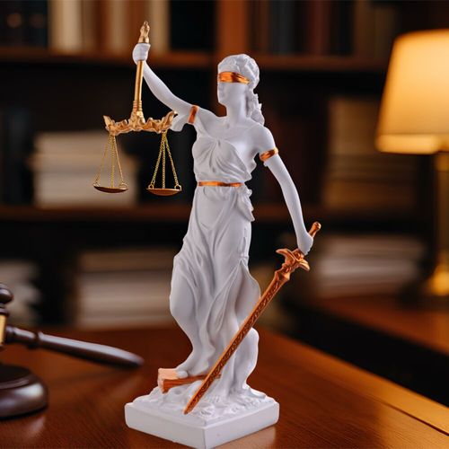 Okazała Biała Temida z wagą i mieczem 31 cm TEM-02 na Arena.pl