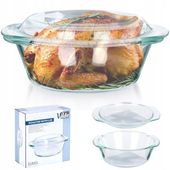 Naczynie ŻAROODPORNE szklane pieczenia do zapiekania forma brytfanka