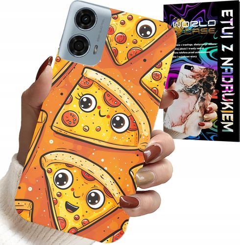 ETUI DO MOTOROLA G24 / G04 - SŁODKIE UŚMIECHNIĘTE PIZZE CASE + FOLIA na Arena.pl