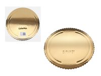 Podkładki okrągłe krążki pod tort ciasto fi 30 cm 2 szt. podkład złoty gruby sztywny falowany brzeg