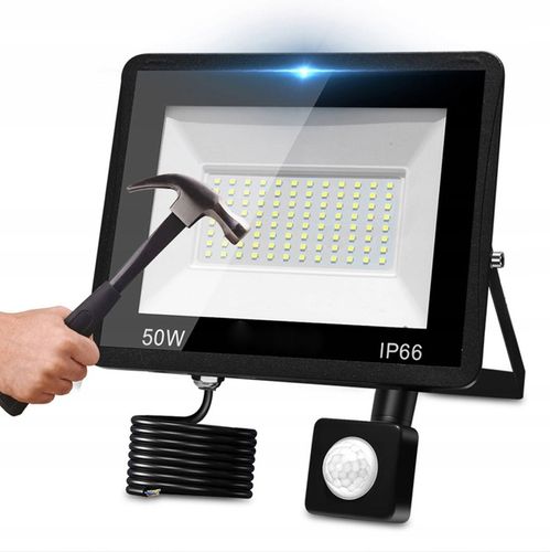 NAŚWIETLACZ HALOGEN LED 50W Z CZUJNIKIEM RUCHU ZMIERZCHU LAMPA na Arena.pl