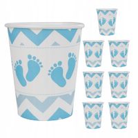 kubeczki baby shower niebieskie 8 szt.