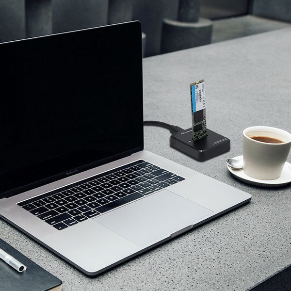 Qoltec Stacja dokująca dysków SSD M.2 SATA/PCIe | NGFF/NVMe | USB 3.1 zdjęcie 6