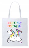 Dla Dzieci Syna Córki Torba Eco Biała Shopper Z Nadrukiem Ze Zdjęciem