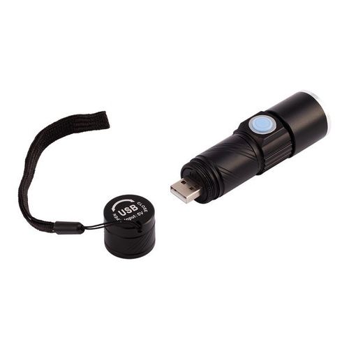 Latarka USB Alight, czarny na Arena.pl