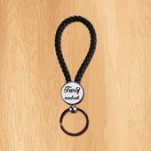 Brelok okrągły pleciony z Twoim zdjęciem