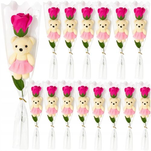 MIŚ Z RÓŻĄ BUKIET UPOMINEK NA PIKU PREZENT DLA NAUCZYCIELKI ZESTAW na Arena.pl