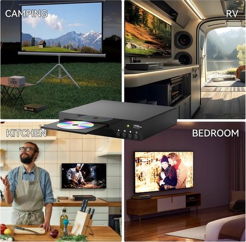 Odtwarzacz DVD i CD, HDMI 1080P dla wszystkich regionów obsługa PAL/NTSC na Arena.pl