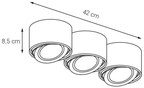 Regulowany plafon LUMOS 3 70253301 Kaspa natynkowy downlight biały na Arena.pl