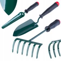 Zestaw Narzędzi Ogrodowych 3w1 Łopatka Do Korzeni Łopata Grabie Grabki