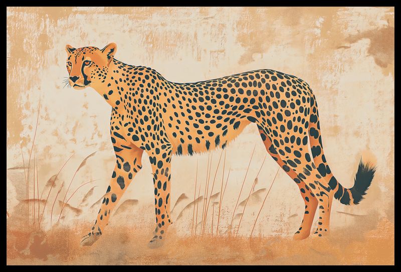 Plakat 60x40cm Gepard w Ruchu zdjęcie 2