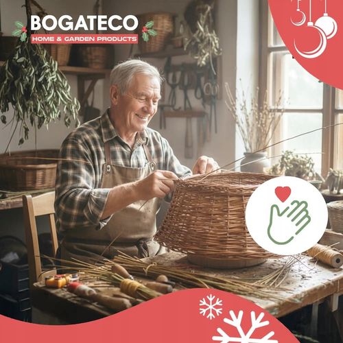 OSŁONA WIKLINOWA NA STOJAK POD CHOINKĘ 70CM OSŁONKA DO CHOINKI BRĄZOWA na Arena.pl