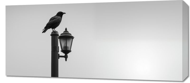 Obraz 90x40cm Samotny Postój Kruka zdjęcie 1