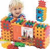 Duże wafle Klocki konstrukcyjne Marioinex wafle 48 szt, dzieci 2+, 10 cmx10