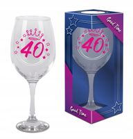 kieliszek do wina prezent na 40 urodziny upominek 580ml good time