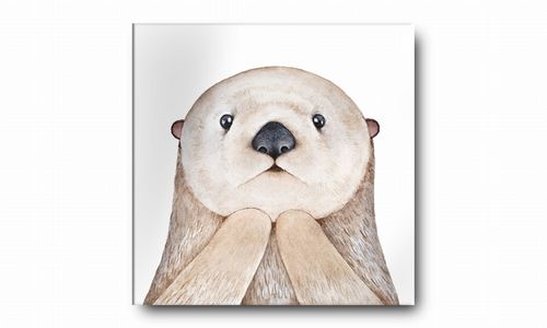 OBRAZ NA SZKLE KWADRATOWY 70x70cm 112 Wydra na Arena.pl