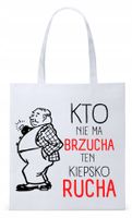 Śmieszny Zabawny Prezent Torba Eco Biała Shopper Z Nadrukiem Ze Zdjęciem
