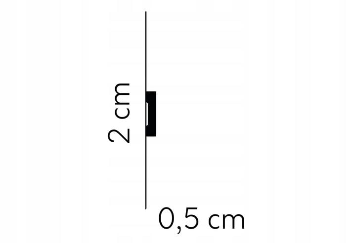 Listwa ścienna gładka sztukateria 2cm Mardom MD012 zdjęcie 2