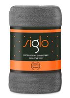 Koc Pluszowy 220X200 Mikrofibra Siglo Popiel