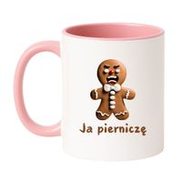KUBEK "JA PIERNICZĘ" Wzór - Klasyczny Biało-Różowy 330 ml