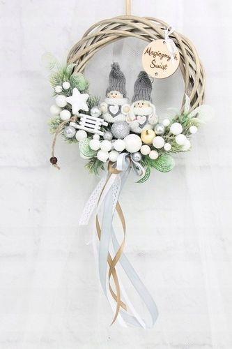 Wianek świąteczny wieniec stroik na drzwi ozdoba na Arena.pl