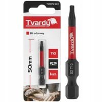 bit grot udarowy 50mm t10 torx stal s2 końcówka do wkrętarki tvardy