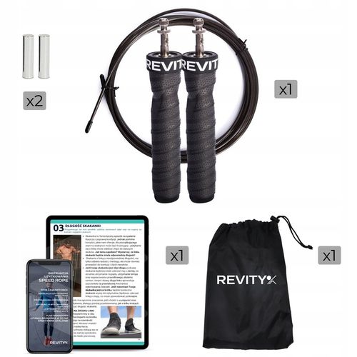 SKAKANKA BOKSERSKA ERGONOMICZNA REGULOWANA Z ŁOŻYSKAMI I OBCIĄŻENIEM na Arena.pl