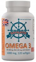 OMEGA 3 120kaps EPA 120mg DHA 180mg + WITAMINA E