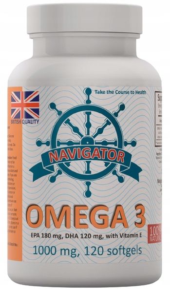 OMEGA 3 120kaps EPA 120mg DHA 180mg + WITAMINA E zdjęcie 1