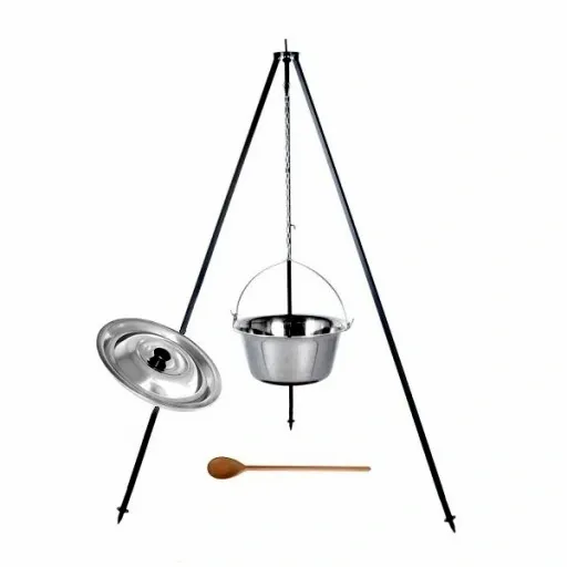 KOCIOŁEK WĘGIERSKI NIERDZEWNY 8L STOJAK POKRYWKA zdjęcie 1