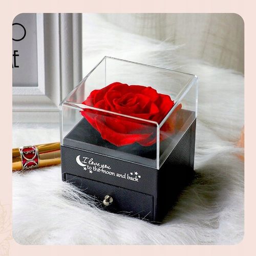 Wieczna Róża w Szkle Naszyjnik z Hologramem dla Kobiety Prezent Walentynki na Arena.pl