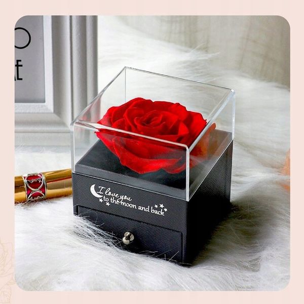 Wieczna Róża w Szkle Naszyjnik z Hologramem dla Kobiety Prezent Walentynki zdjęcie 6