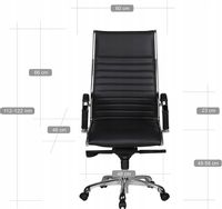 Fotel biurowy czarny skóra naturalna ekskluzywny