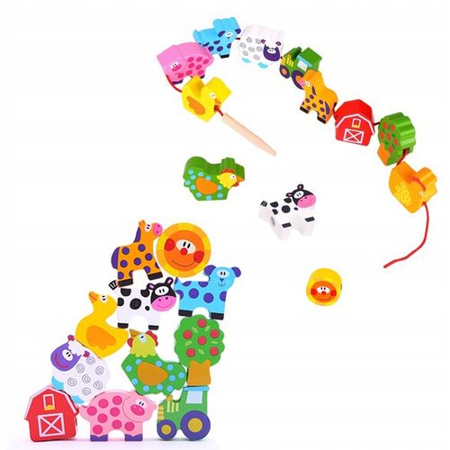 NAWLEKANKA KLOCKI MONTESSORI FARMA ZWIERZAK WOOPIE na Arena.pl