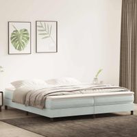 Łóżko Box Spring bez materaca Jasnoszary 200x210 cm Aksamit