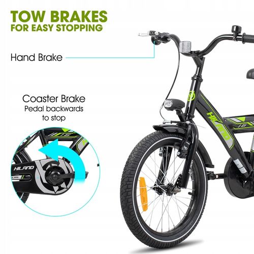 18-calowy rower jednobiegowy dla dzieci 5-9 Yrs Stabilizator Hand&Coaster na Arena.pl