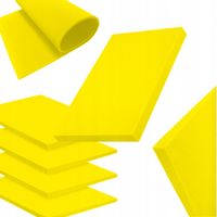 Wygłuszająca pianka mata akustyczna GŁADKA 200x100x5 cm | 2 m2 Żółty