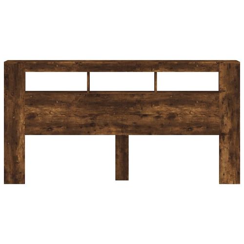 Wezgłowie łóżka z LED, przydymiony dąb, 200x18,5x103,5 cm na Arena.pl