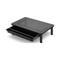 PODSTAWKA POD MONITOR LAPTOP REGULOWANA Z SZUFLADĄ METALOWA GAMINGOWA