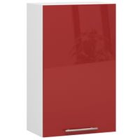 WISZĄCA SZAFKA KUCHENNA OLIWIA W 50cm BIAŁA-CZARWONY POŁYSK H720