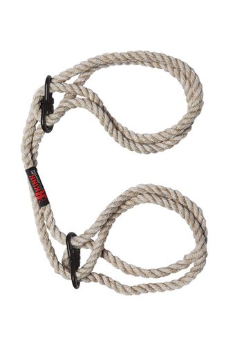 hogtied bind & tie 6mm hemp wrist or ankle cuffs natural kink by docjohnson na Arena.pl