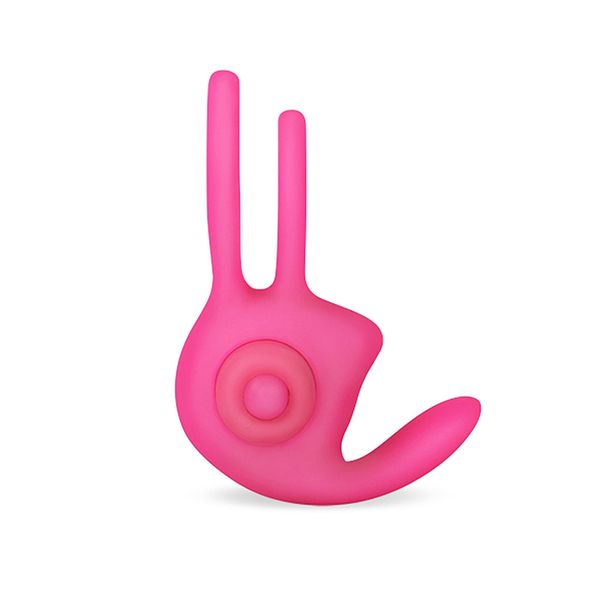 Power Clit Duo Silicone Cockring Pink zdjęcie 4